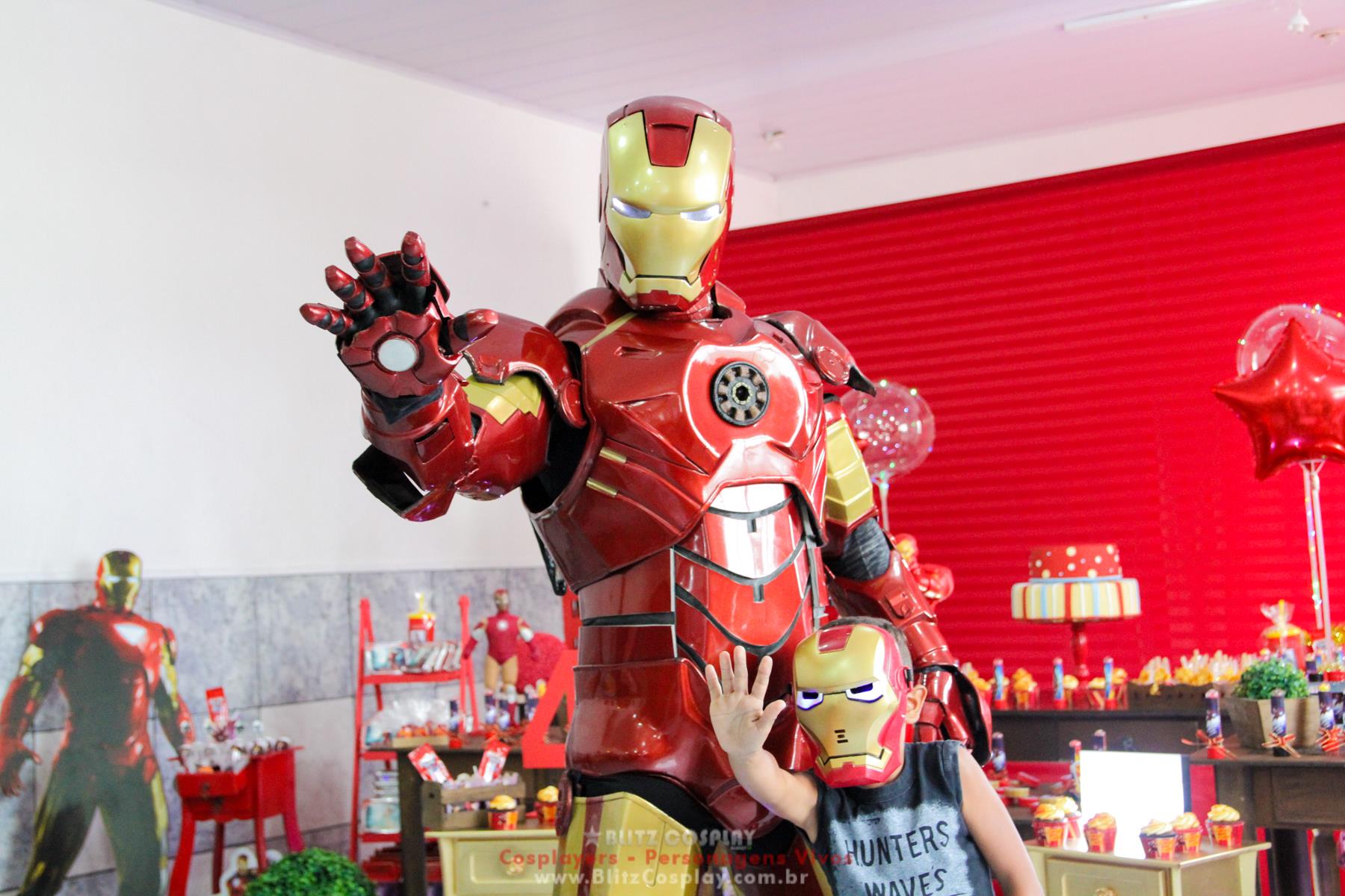 Homem de ferro personagem vivo festas