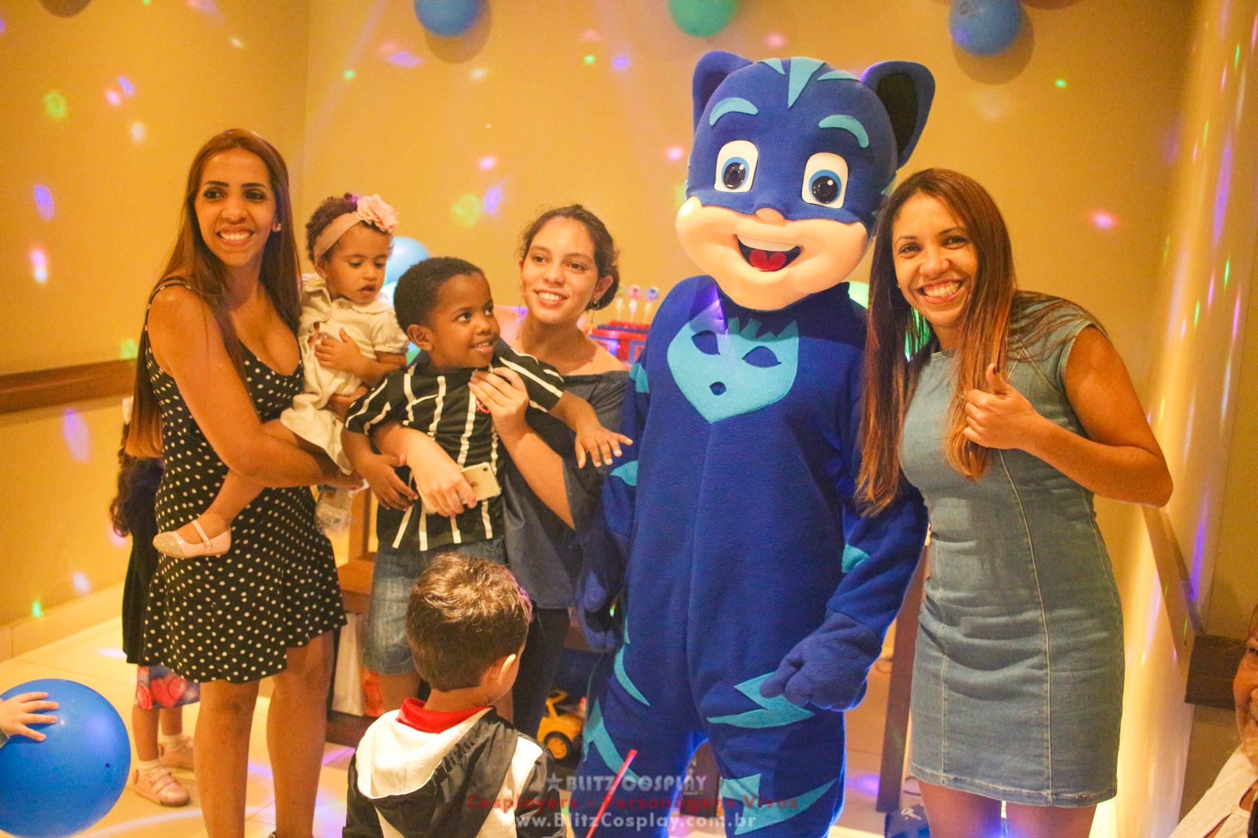 Personagens vivos Pjmask para festas