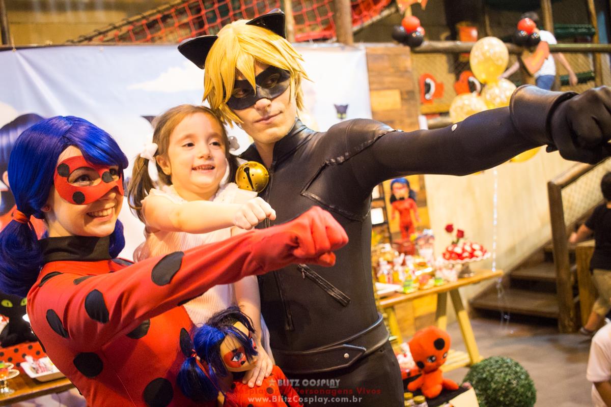 Ladybug personagens vivos para festas