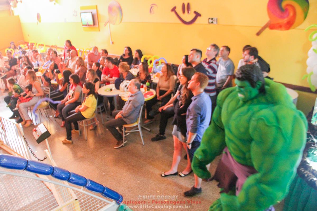 Personagem vivo Hulk para festas e eventos