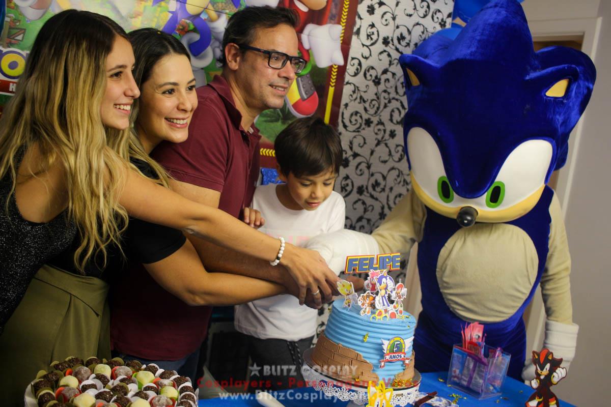 Sonic Personagem Vivo Para Festas e Eventos.