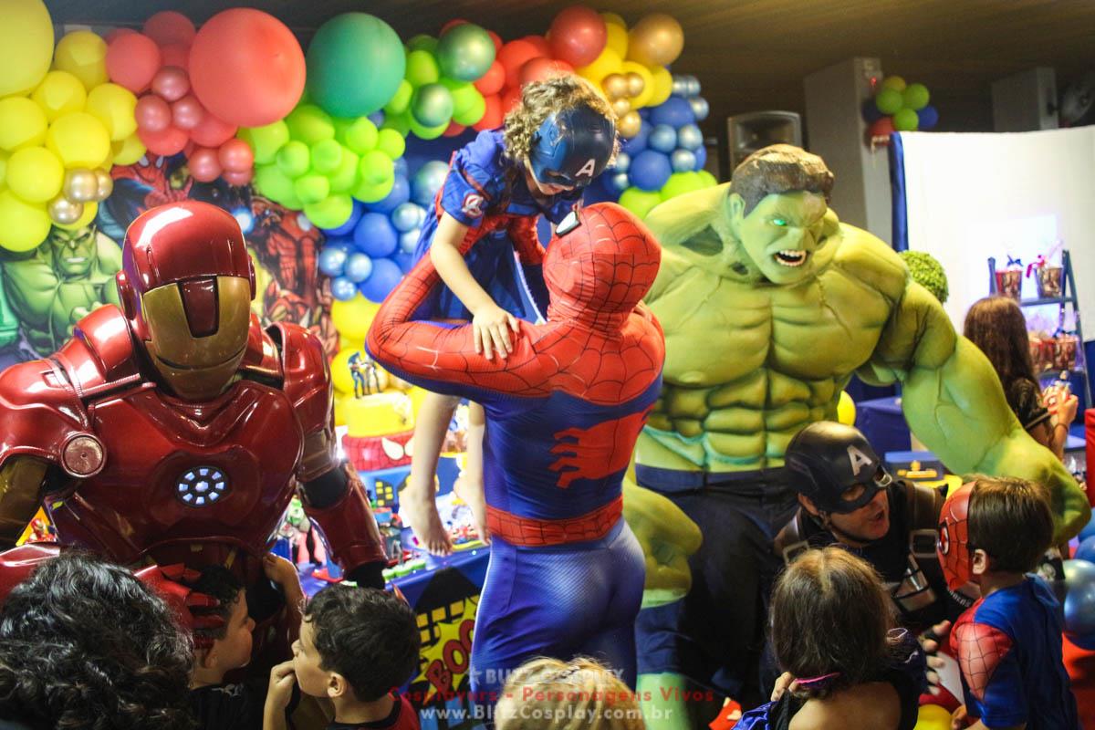 Os Vingadores Personagens Vivos Para Festas.