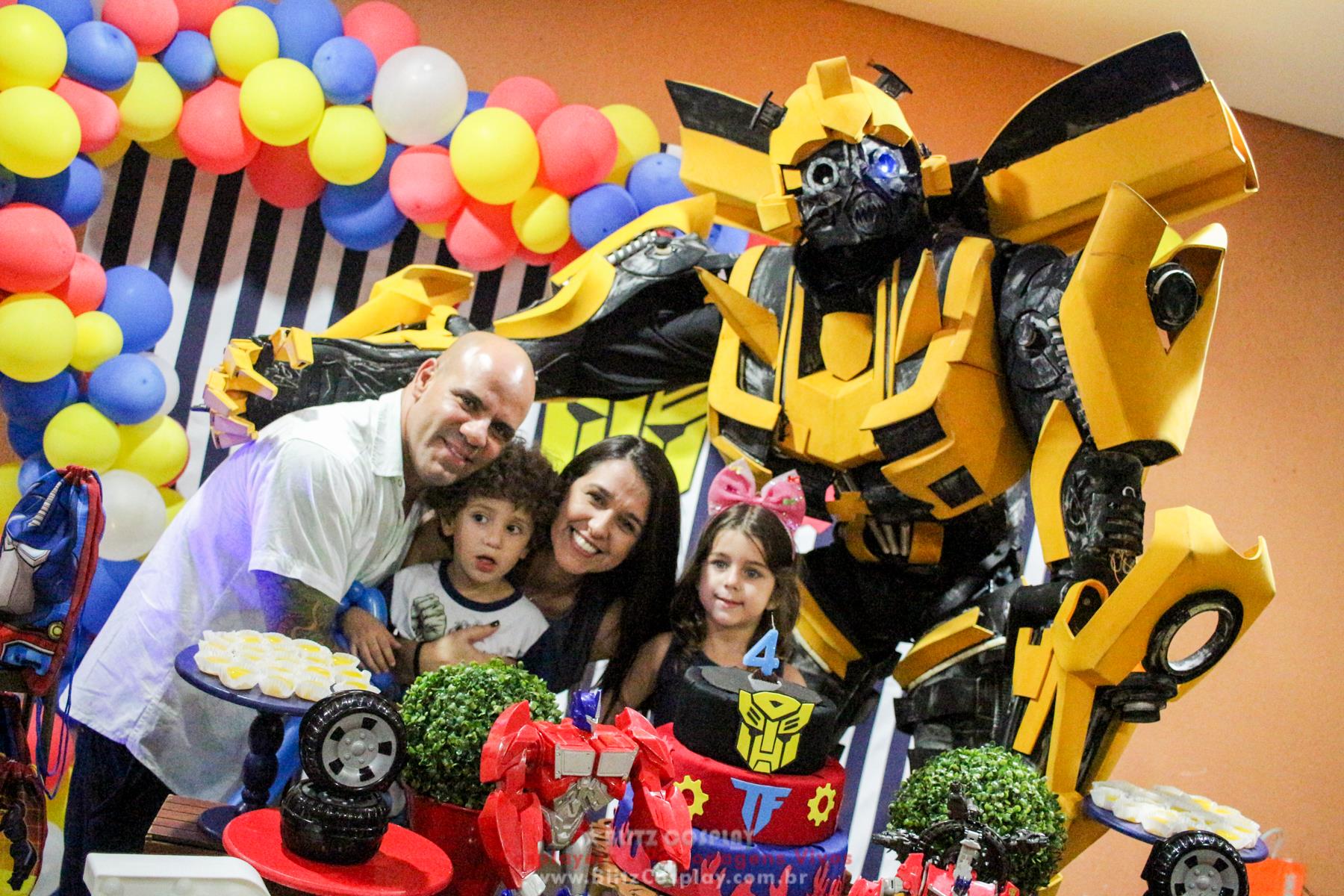 Personagem vivo Bumblebee para festas