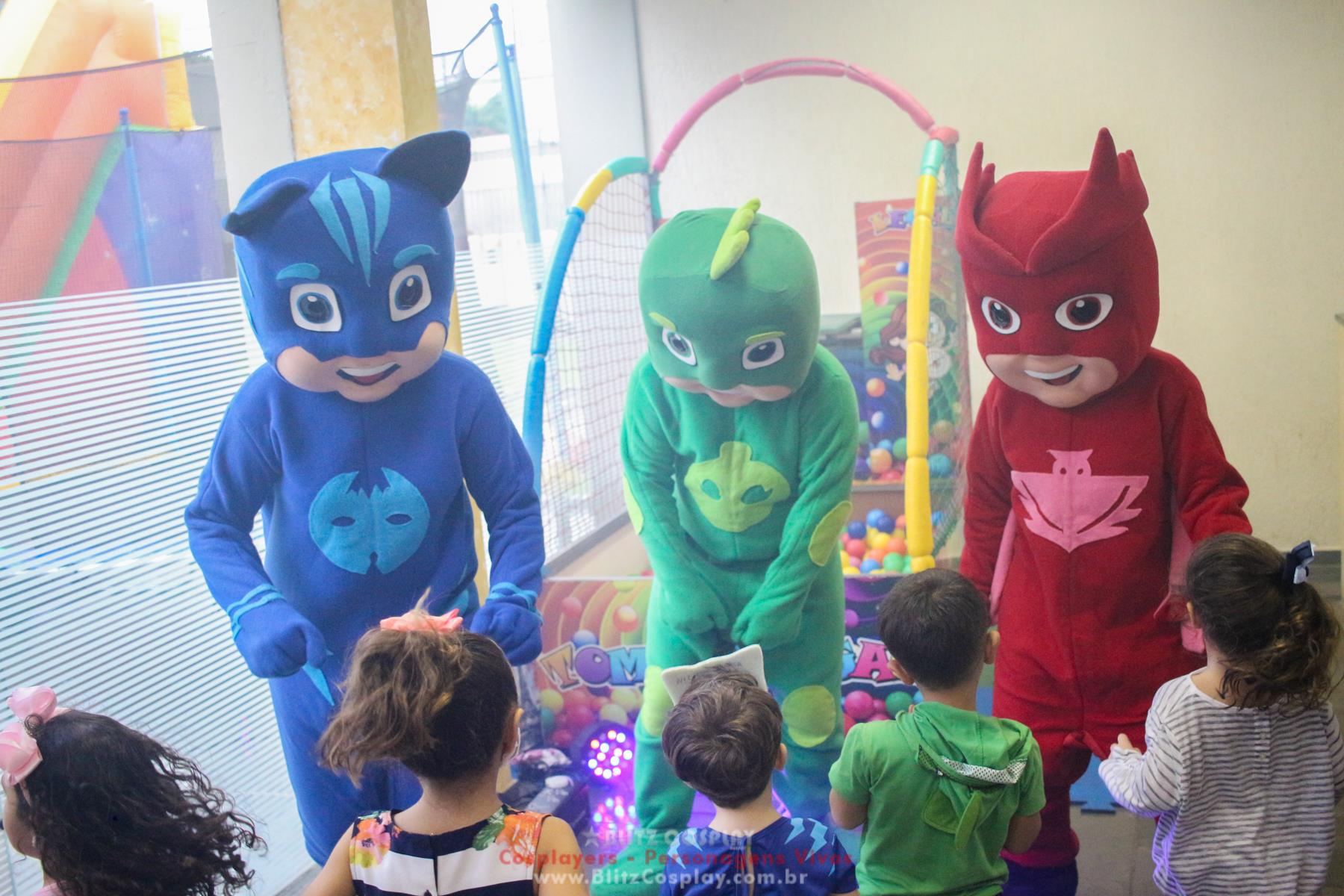 PJmask personagens vivos para festa 