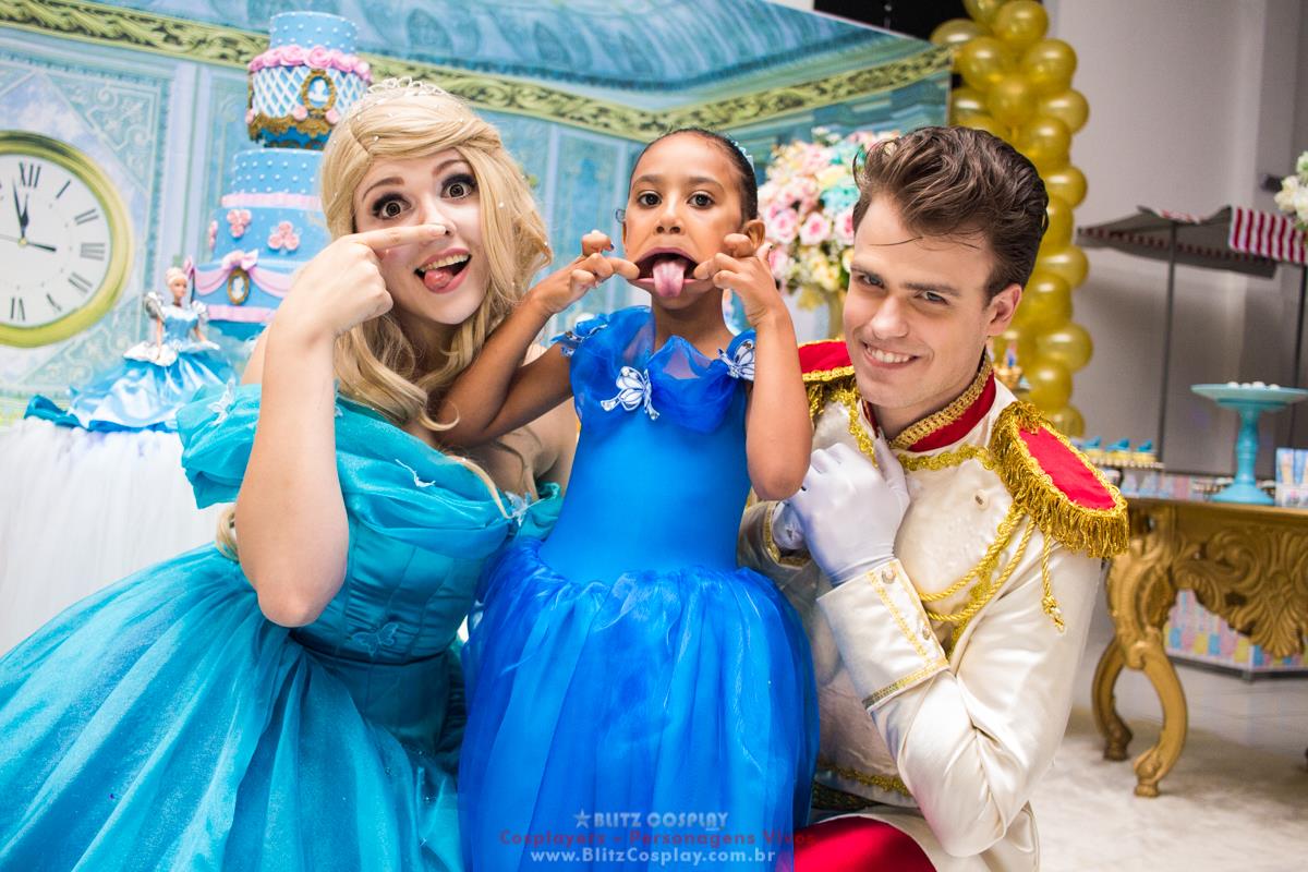 Cinderela personagem vivo para festas