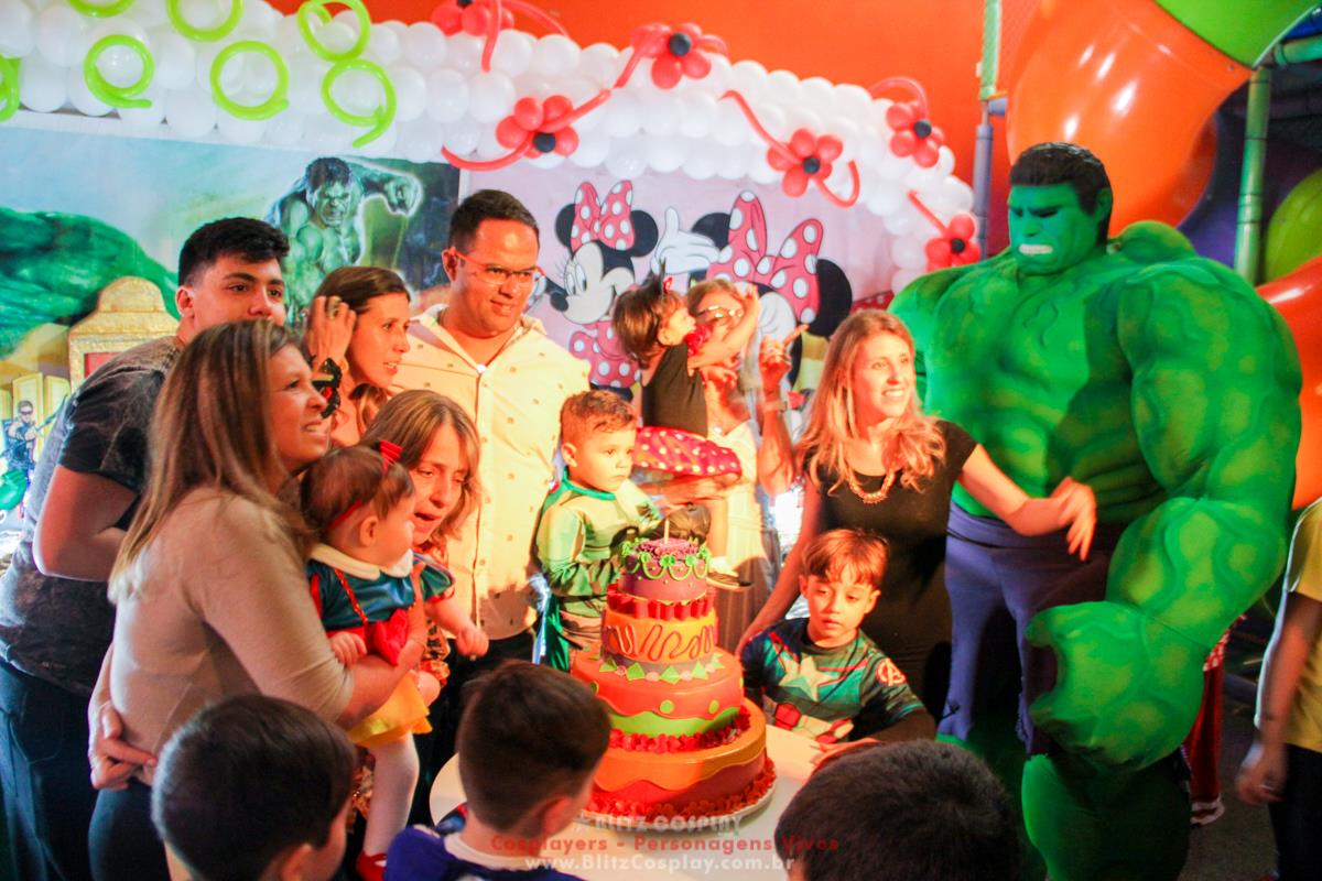 Personagem vivo Hulk para festas e eventos