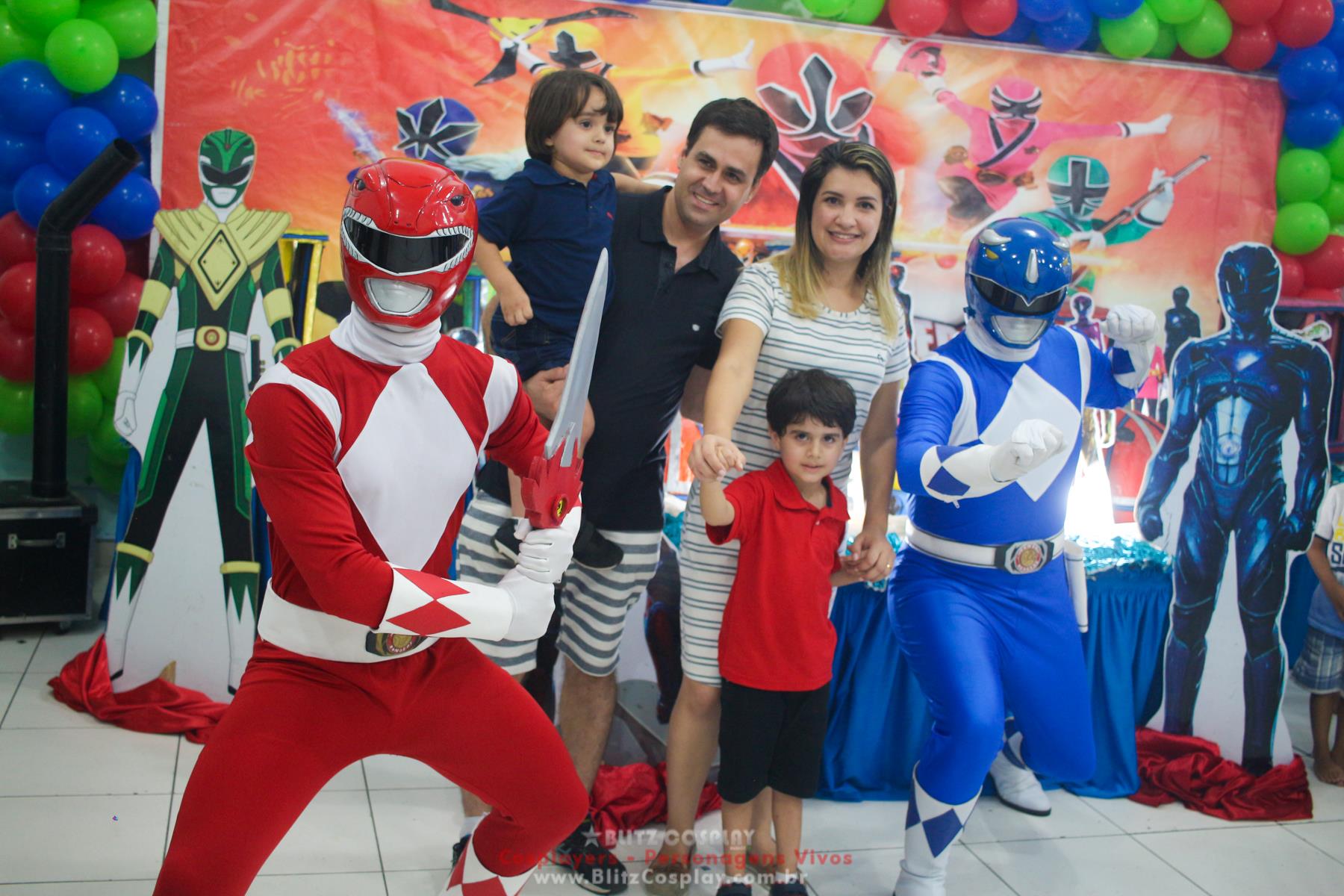 Power Rangers personagens vivos festas