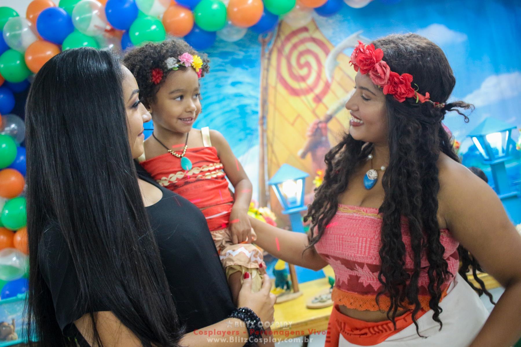 Moana personagens vivos para festas