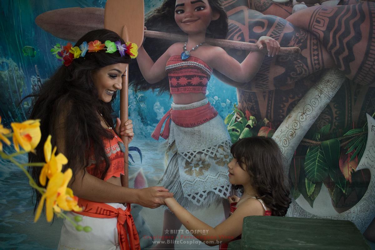 Moana personagem vivo para aniversários