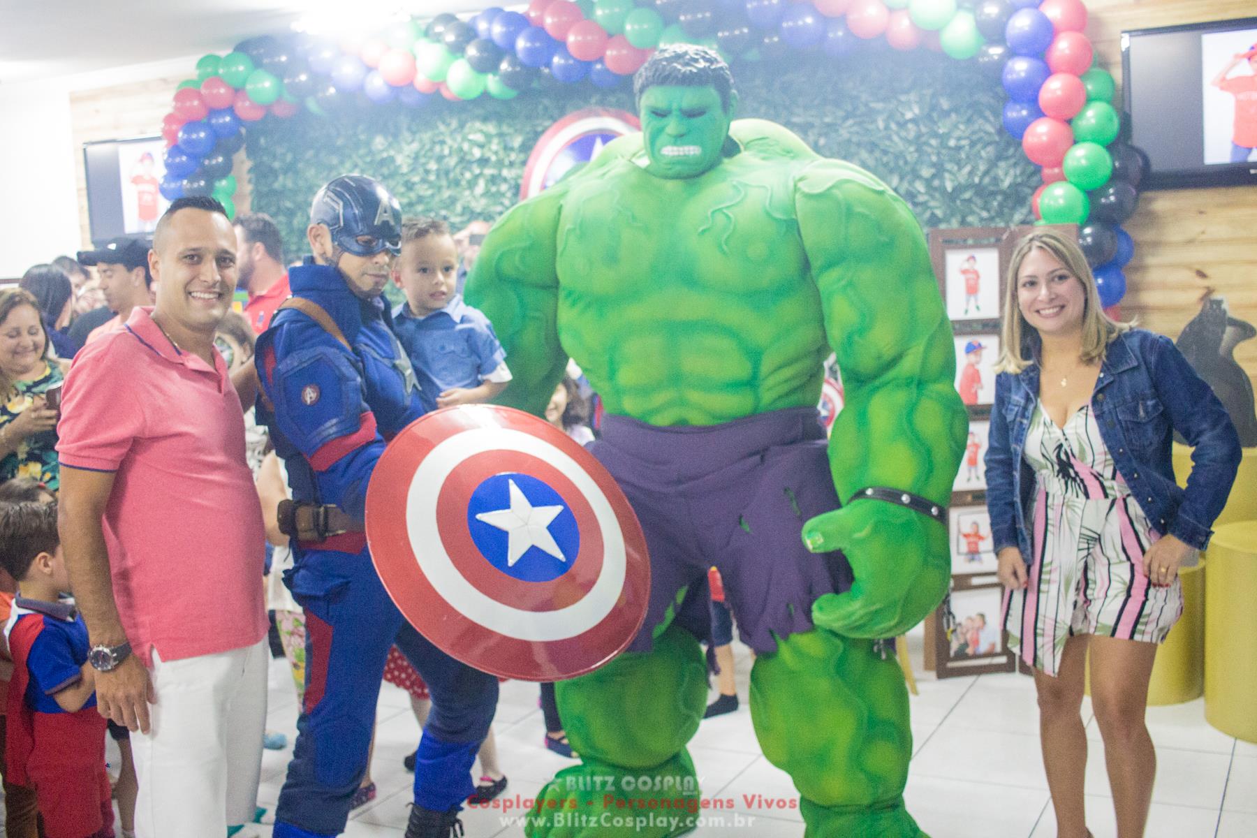 Personagem vivo Hulk para festa e eventos