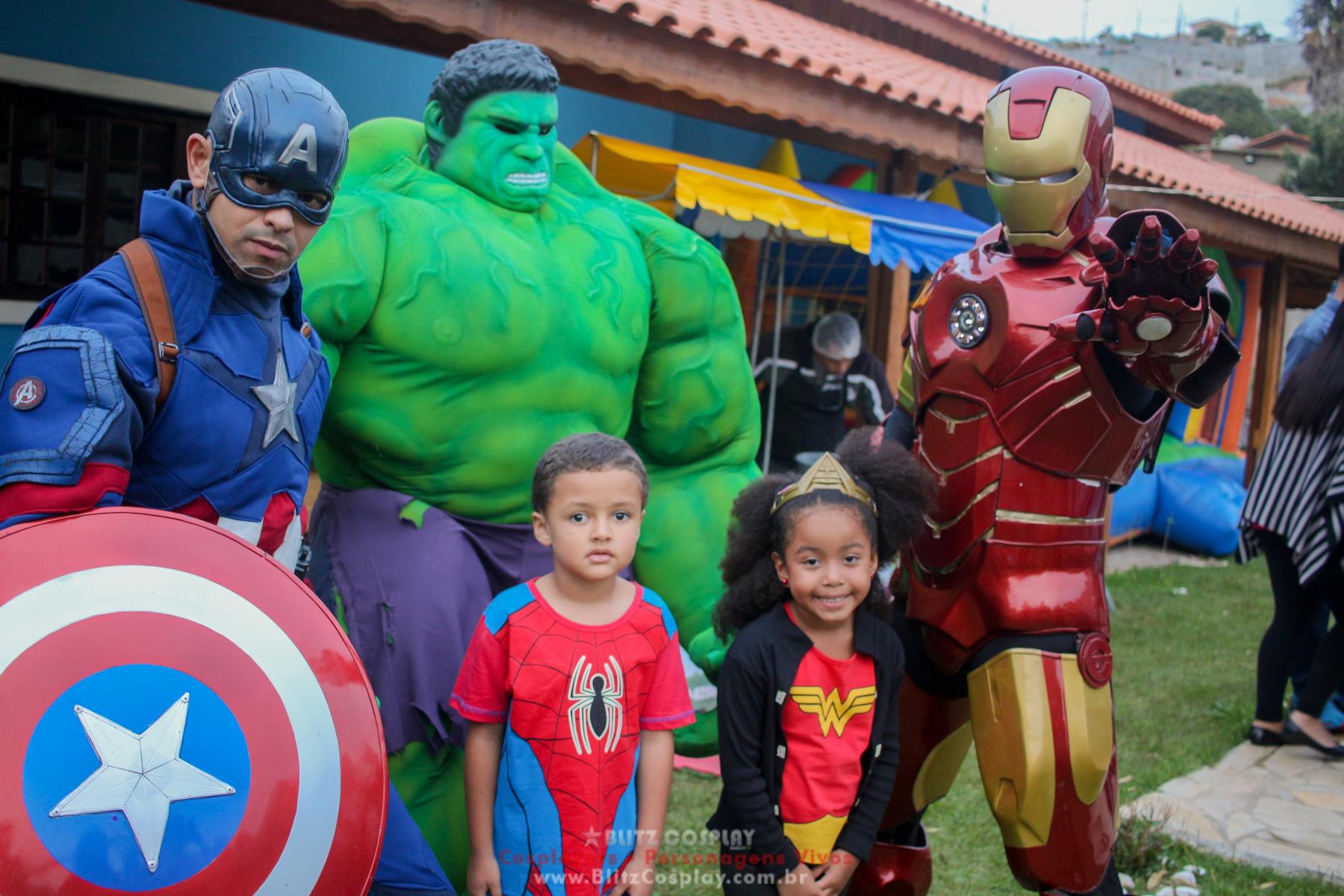 Os Vingadores Personagens vivos para festas