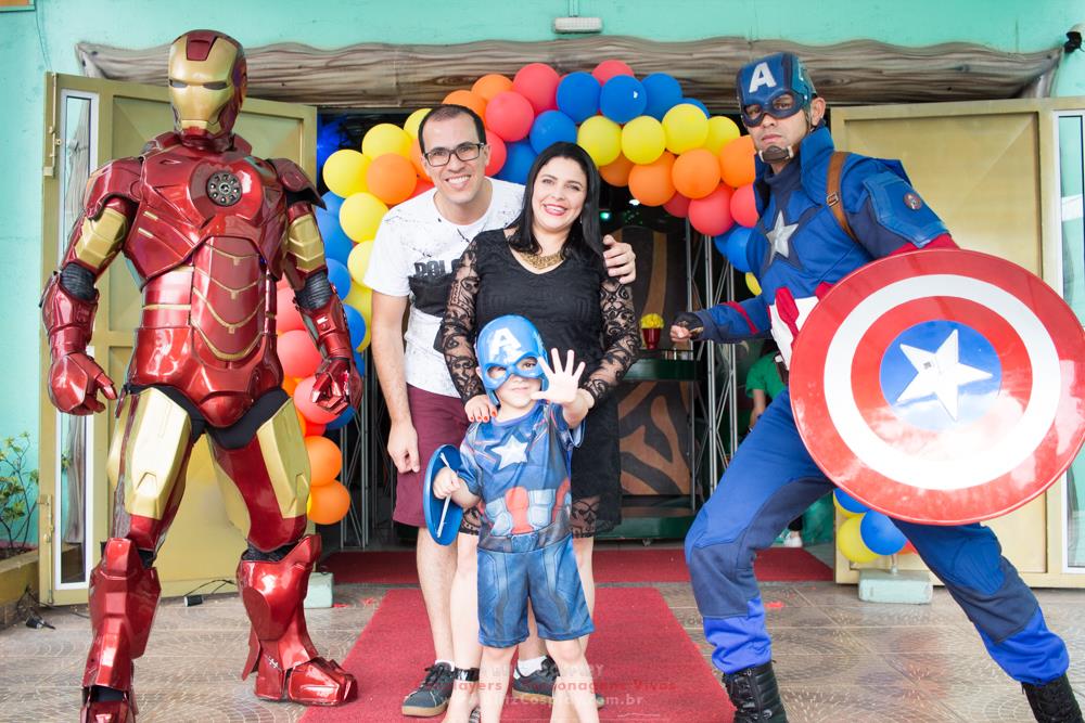 Personagem vivo Capitão America