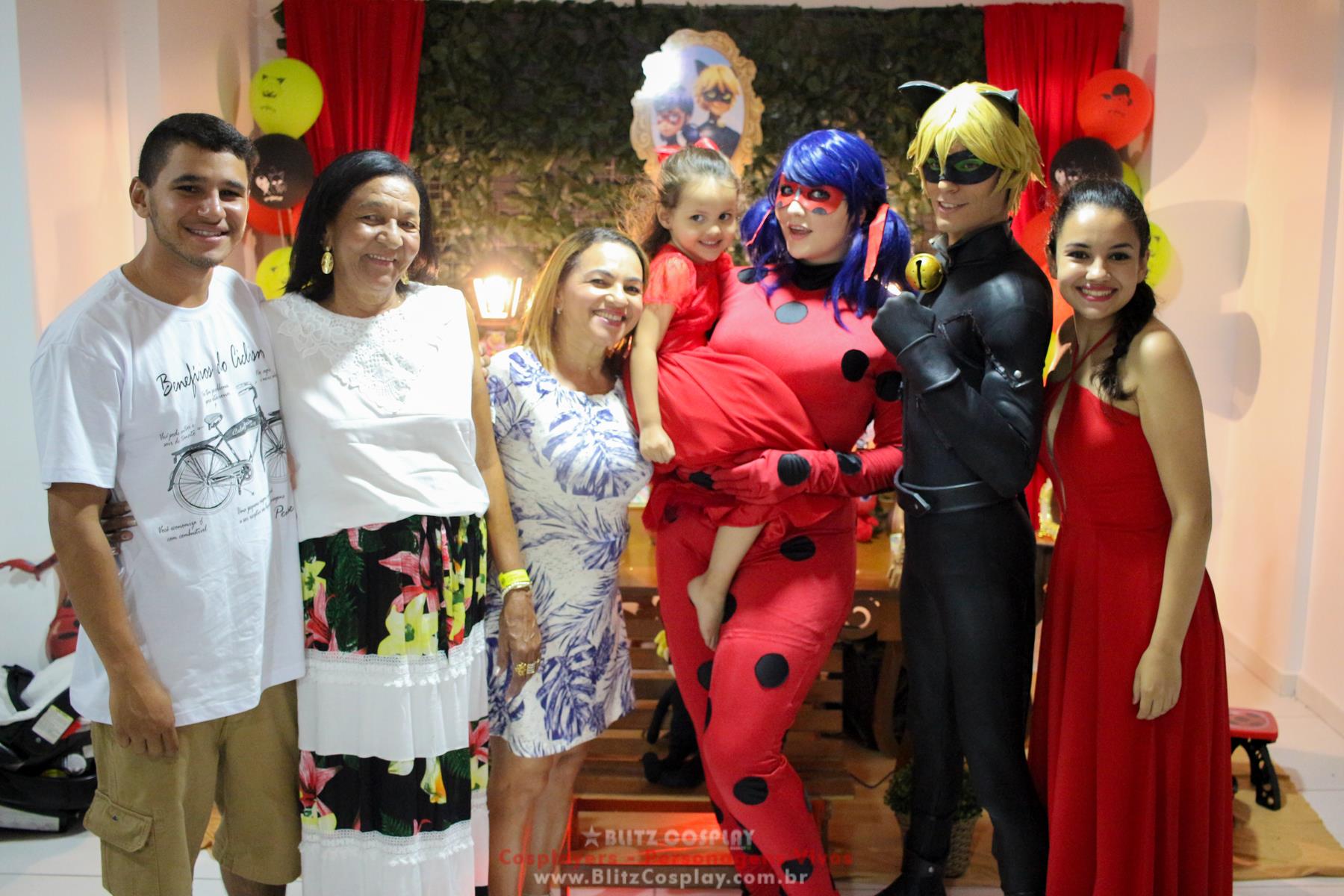 Lady Bug personagens vivos para festas