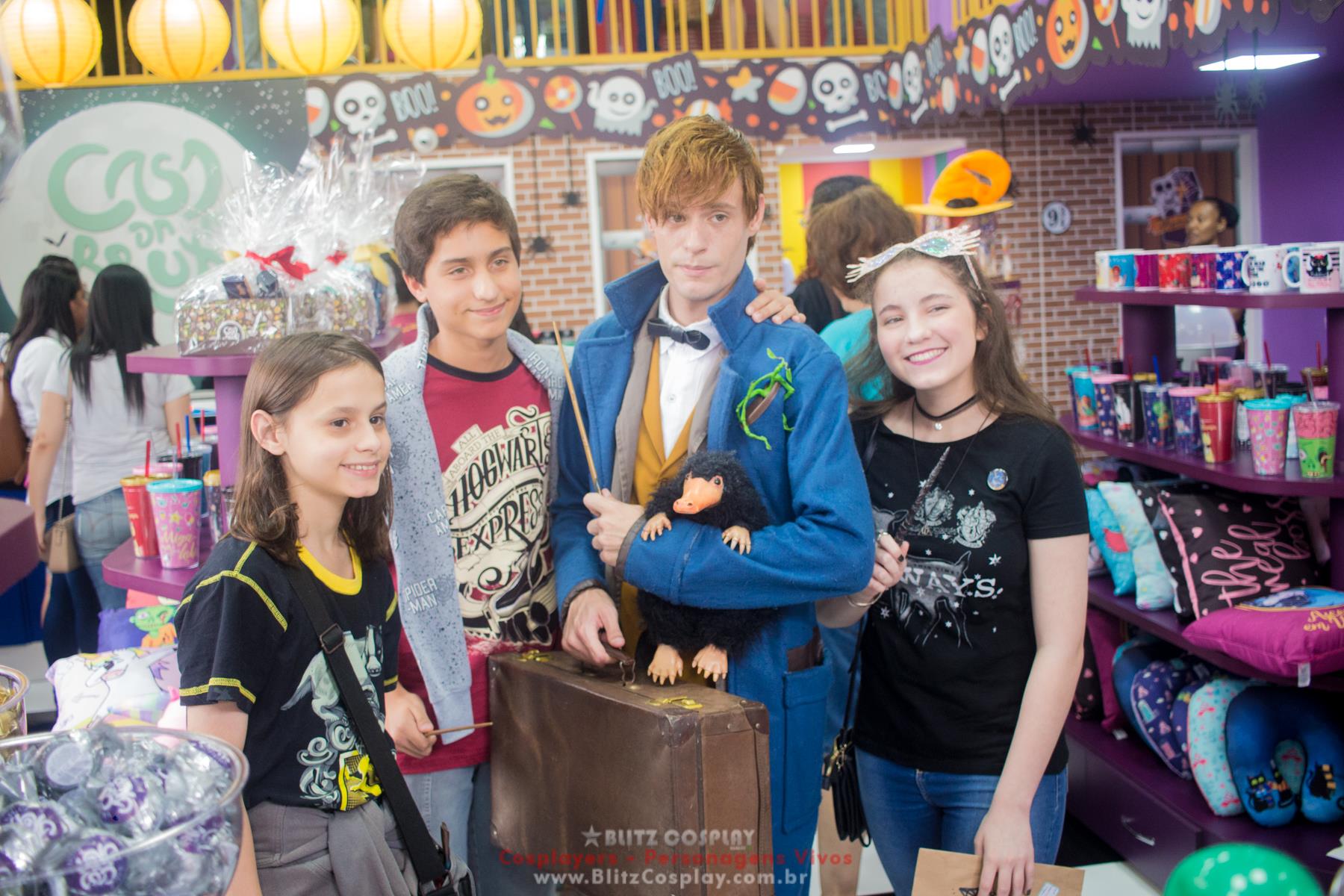 Newt Scamander personagem vivo para eventos