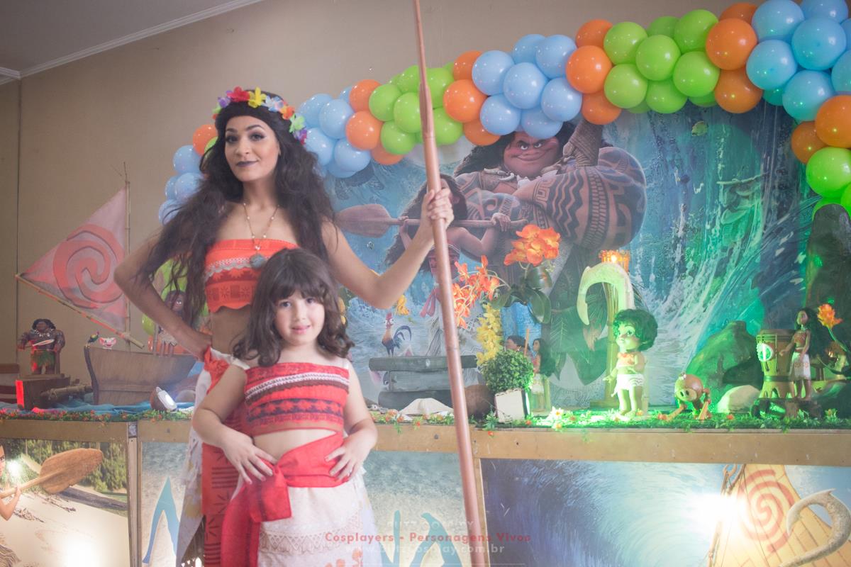 Moana personagem vivo para aniversários