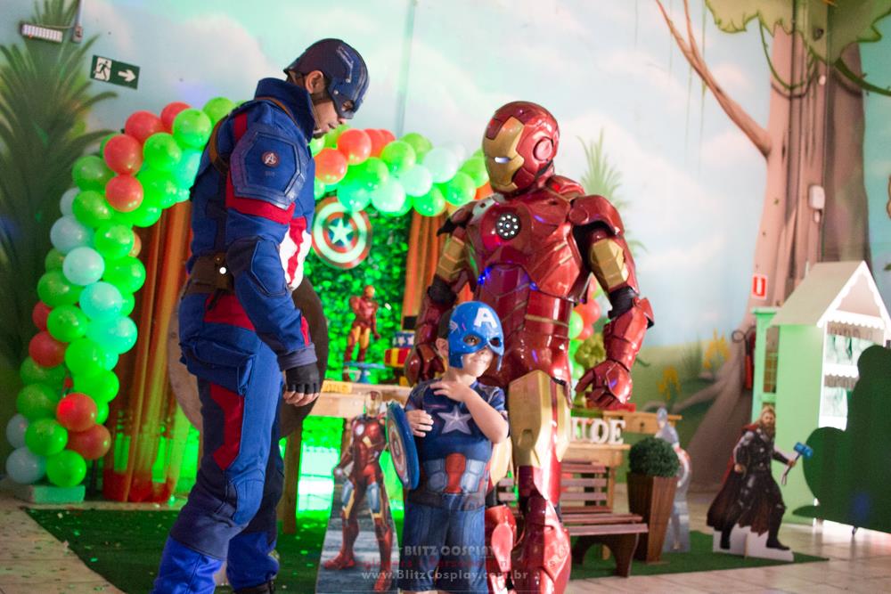 Personagem vivo Capitão America