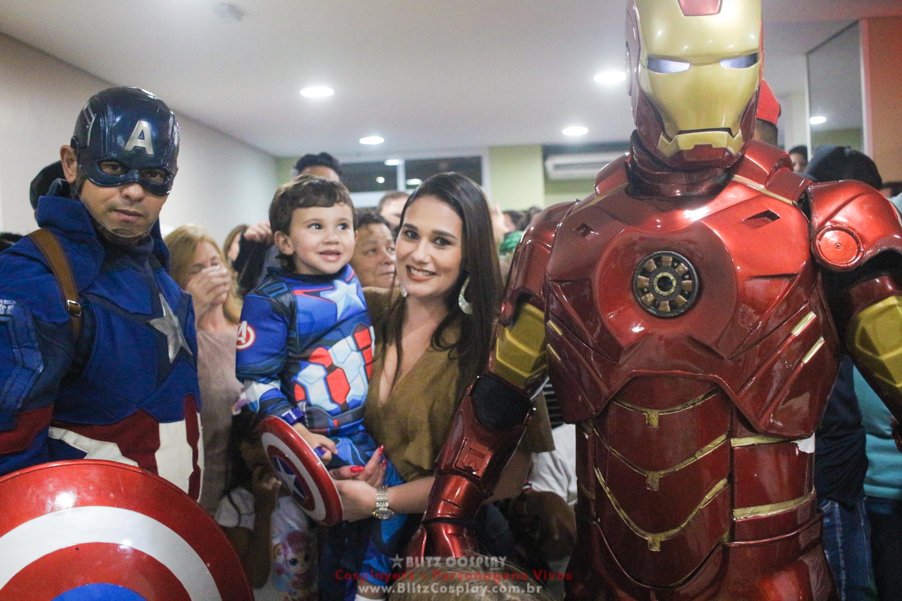 Personagem vivo Os Vingadores para festas