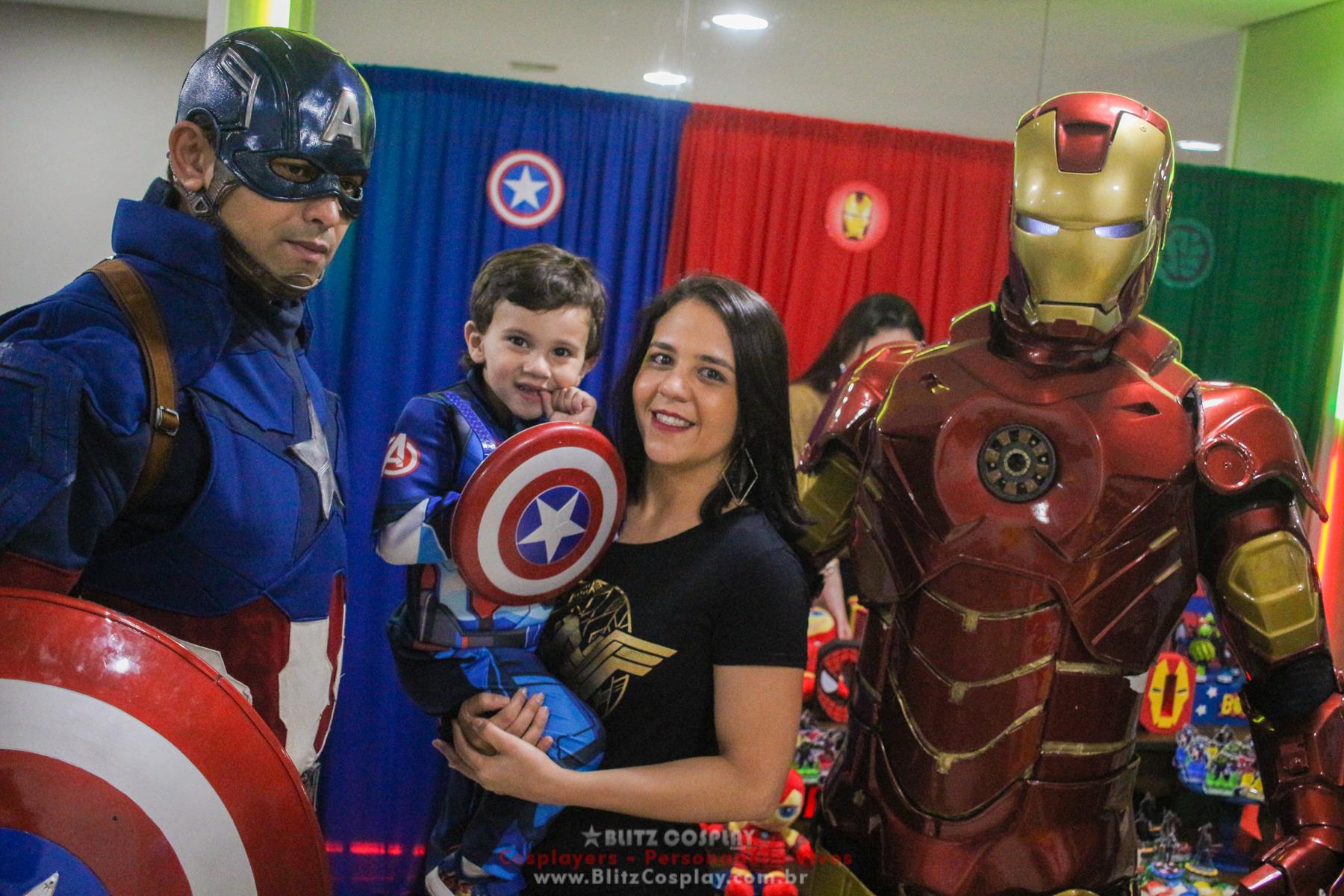 Personagem vivo Os Vingadores para festas