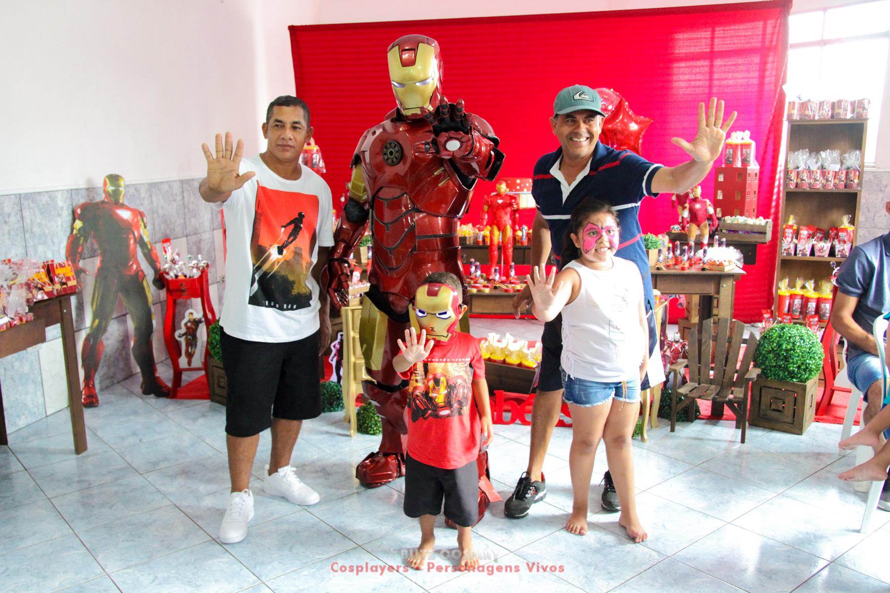 Homem de ferro personagem vivo festas