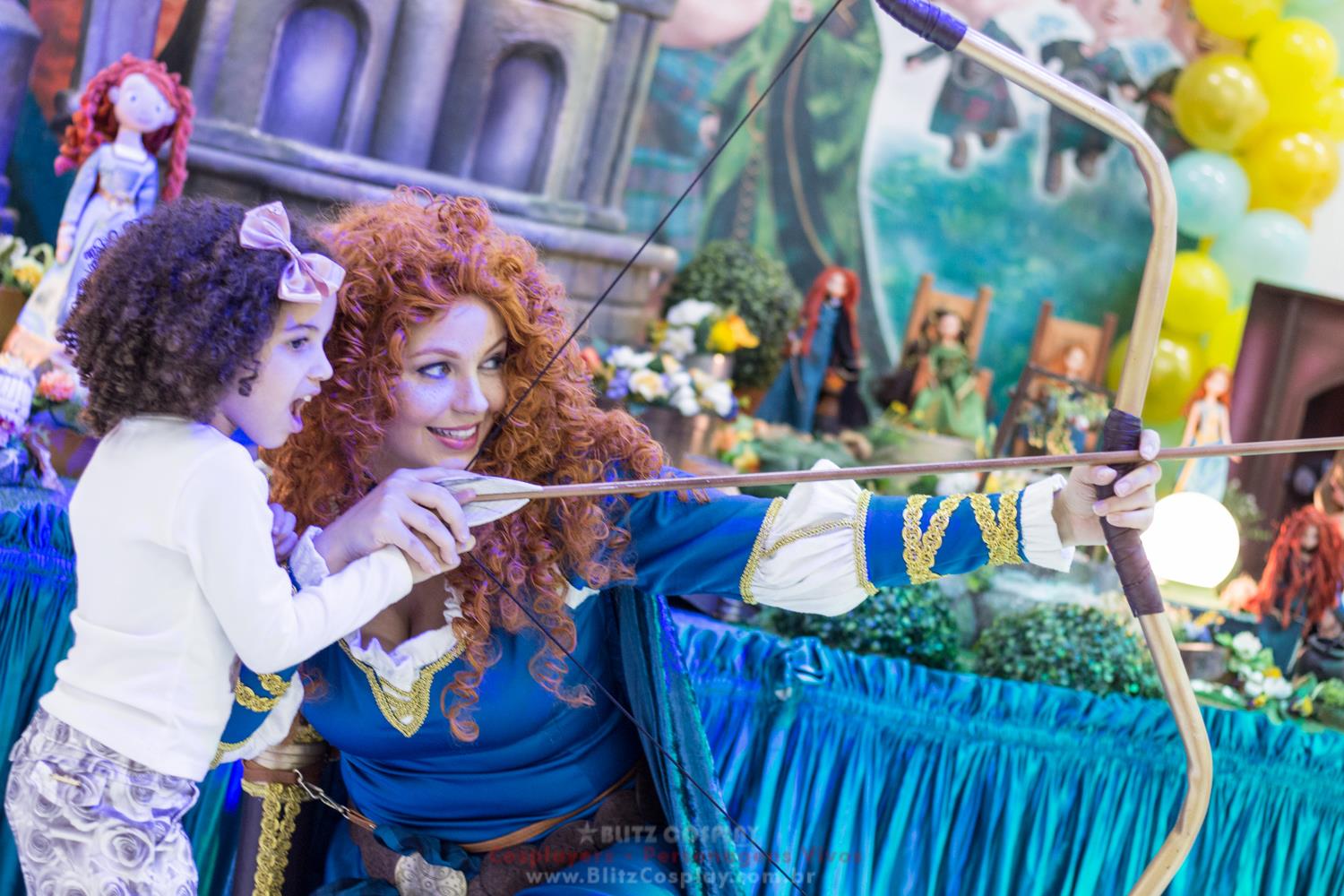 Princesa Merida Personagem Vivo Valente