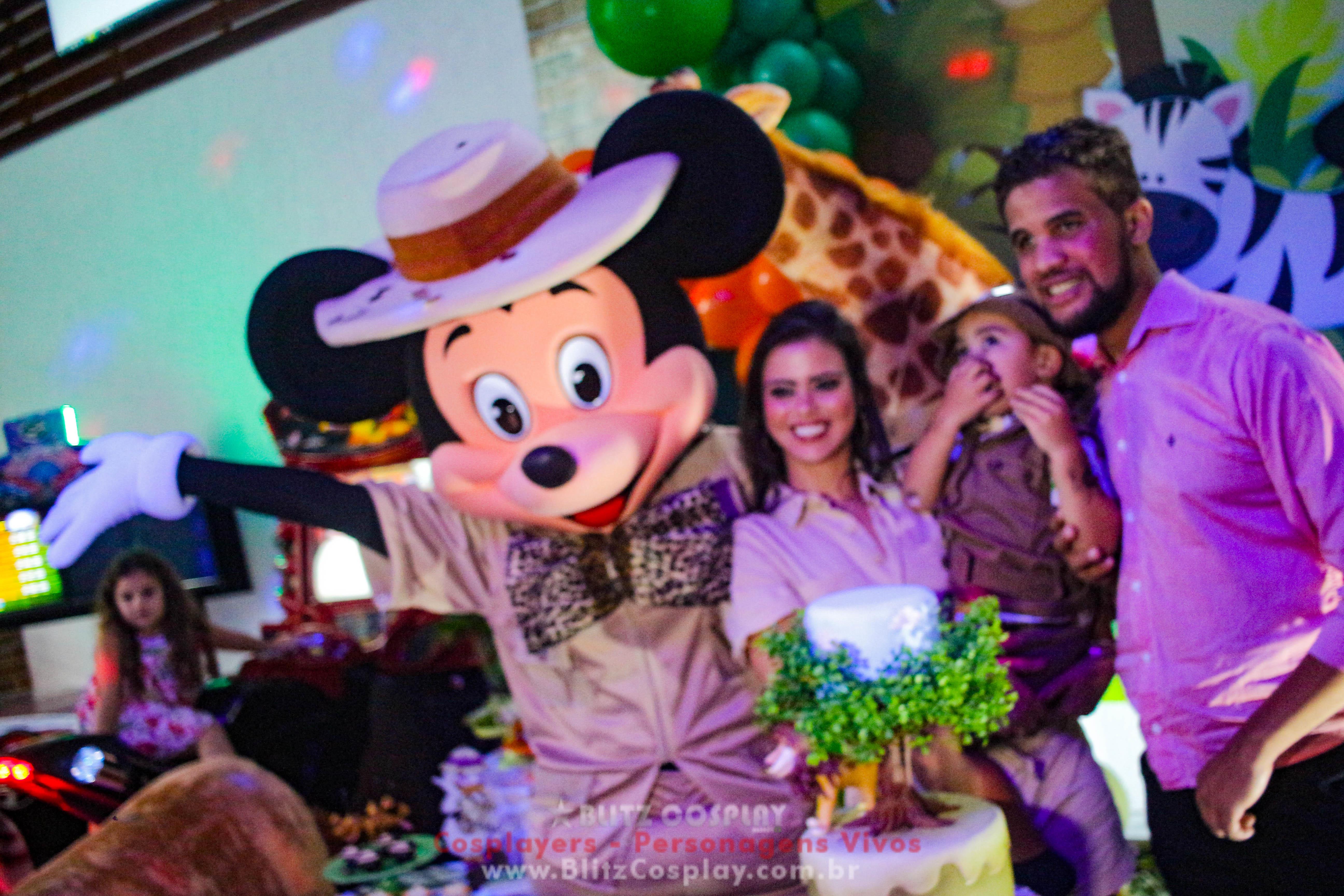 Mickey Safari Personagens Vivos Para Festas e Eventos.