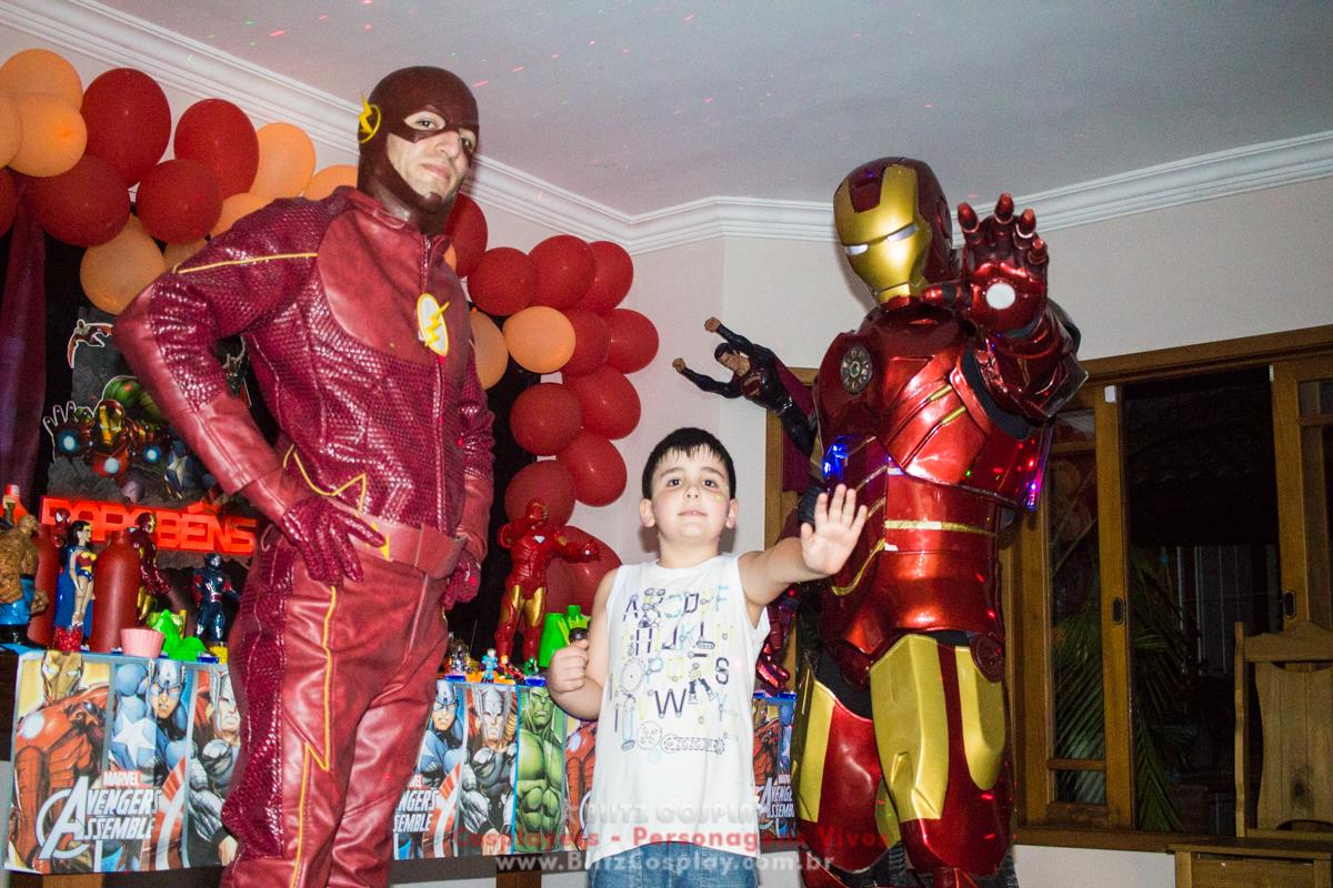 Flash personagem vivo para festas