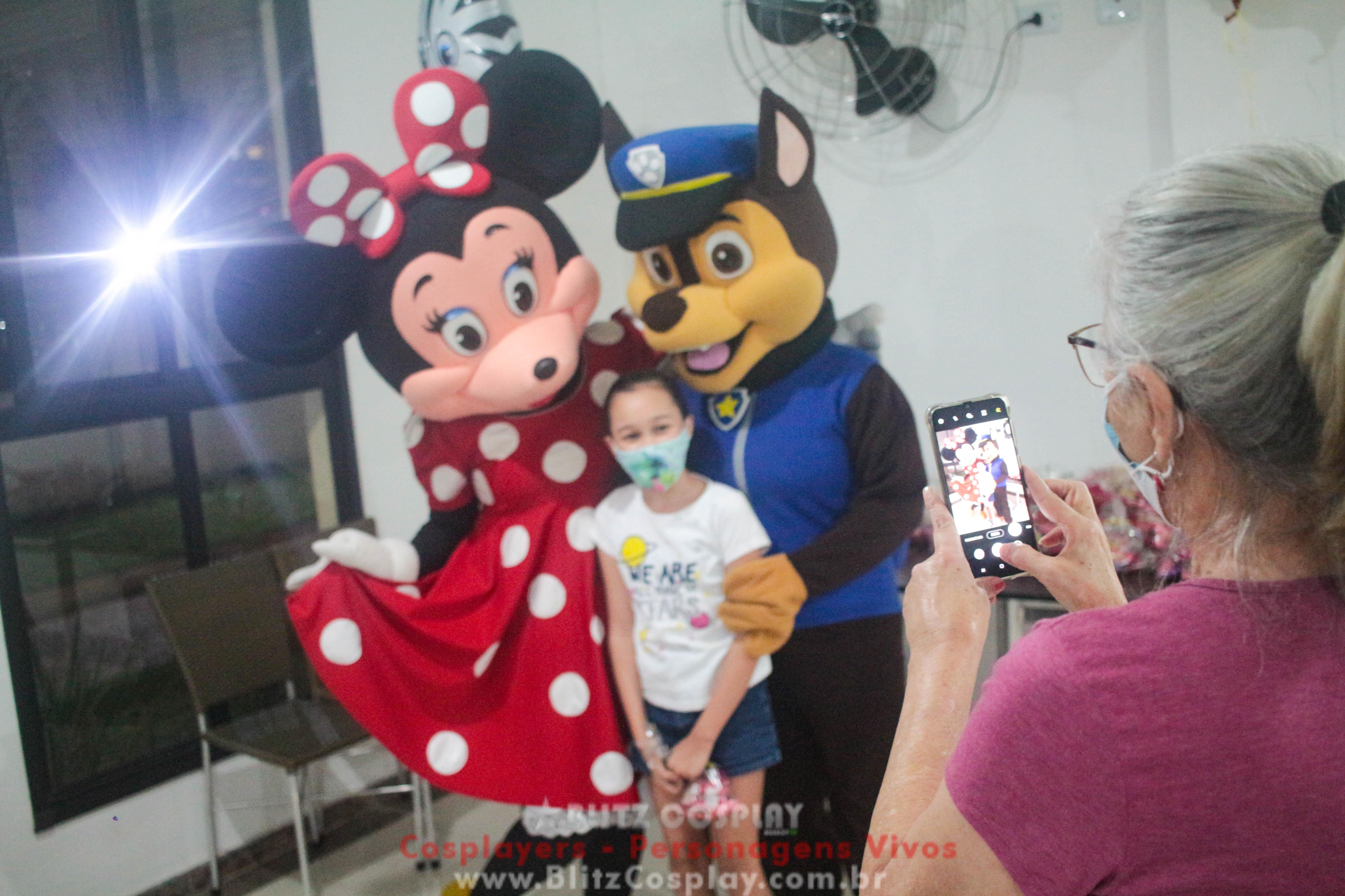 Minnie e Chase Personagens Vivos Para Festas e Eventos. 