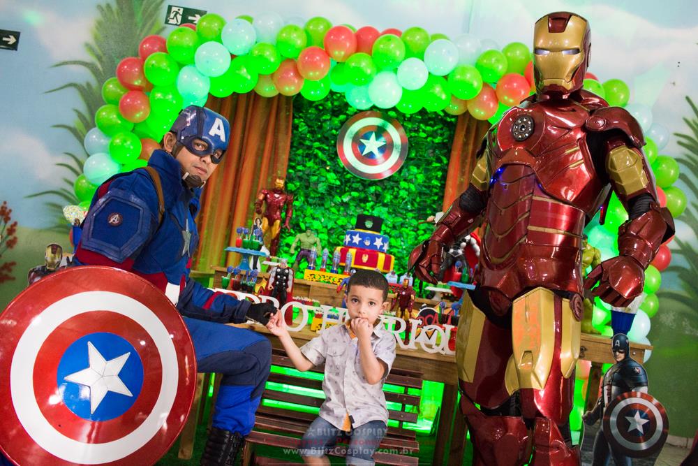 Personagem vivo Capitão America