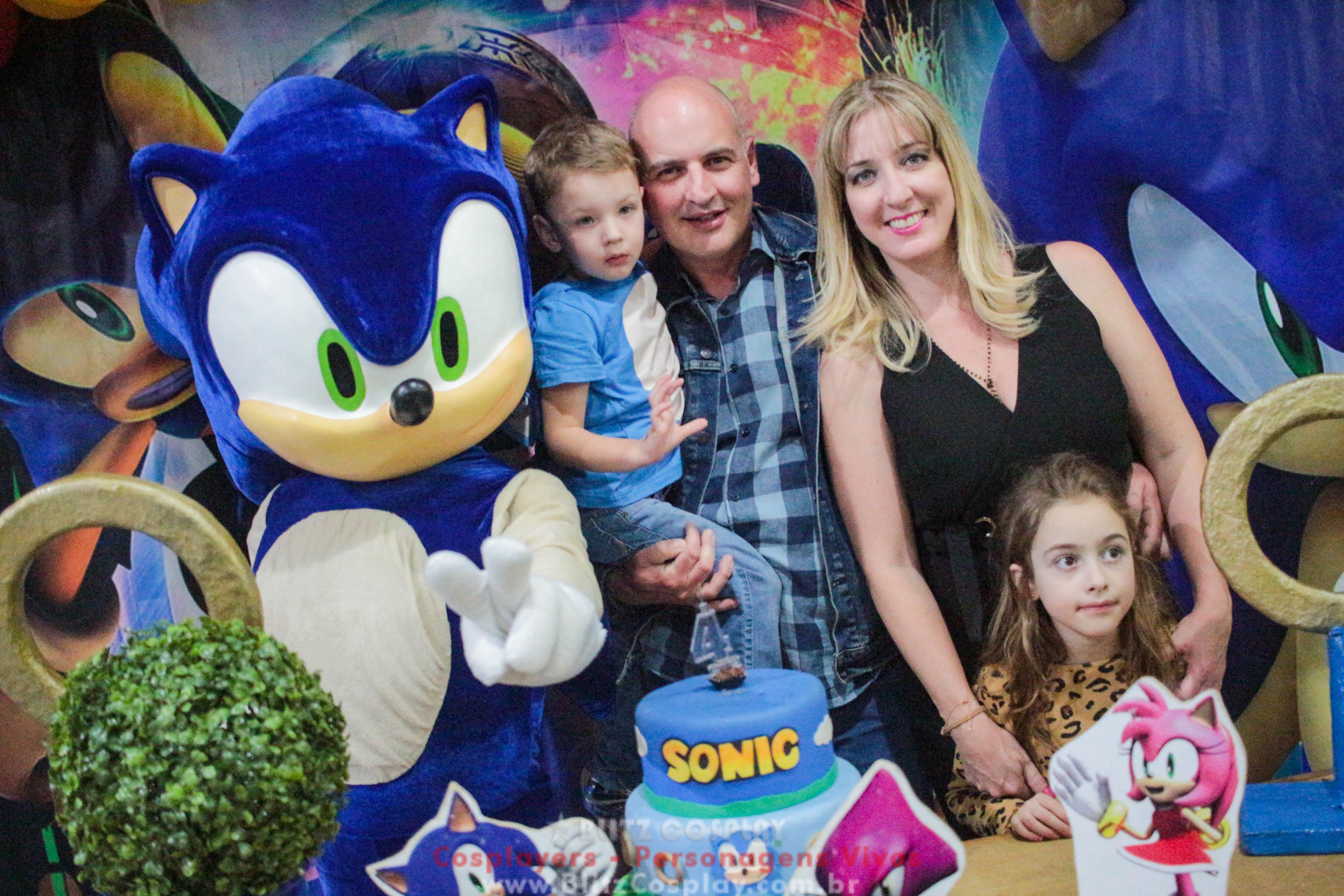 Sonic Personagem Vivo Para Festas e Eventos.