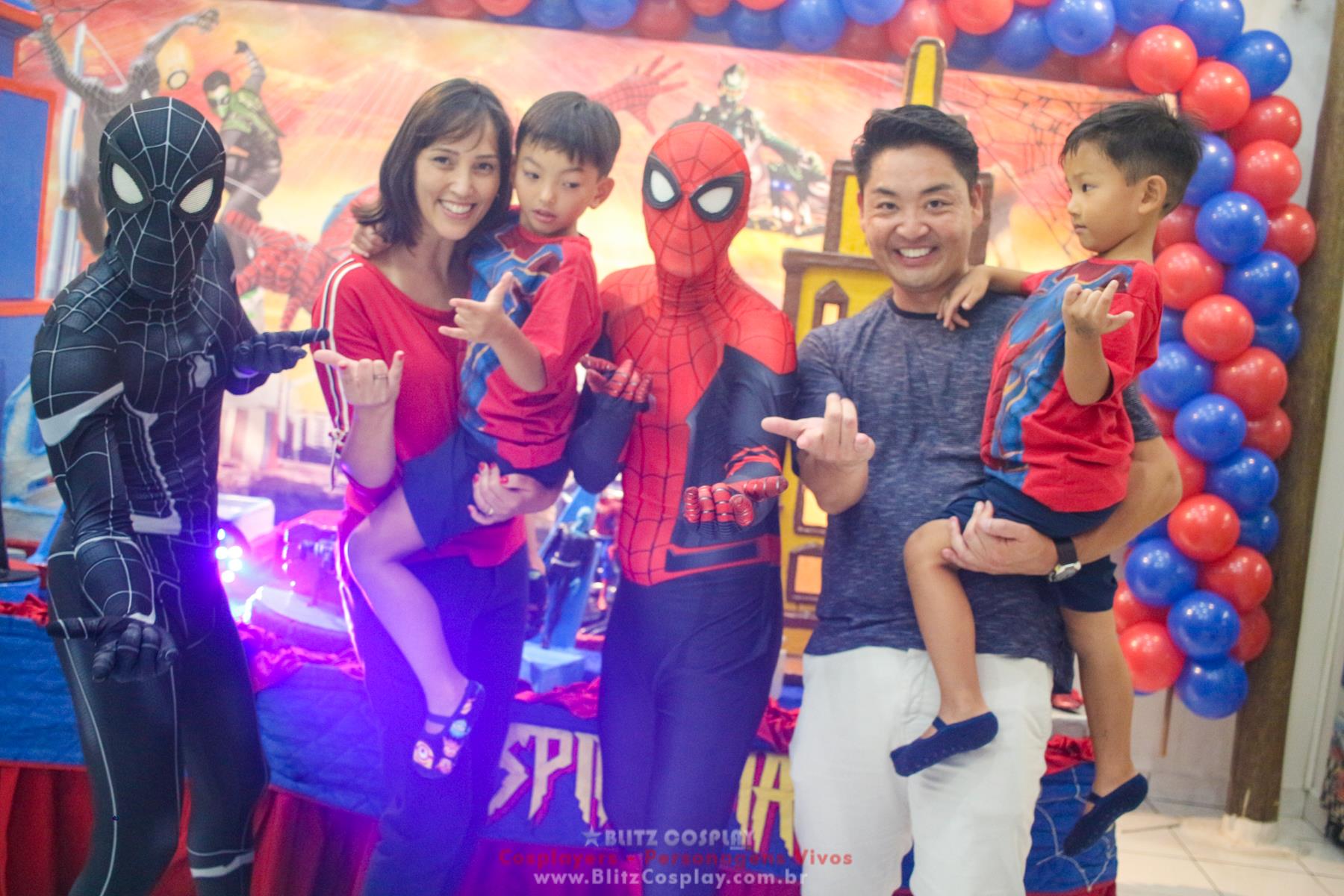Homem Aranha personagem vivo festa