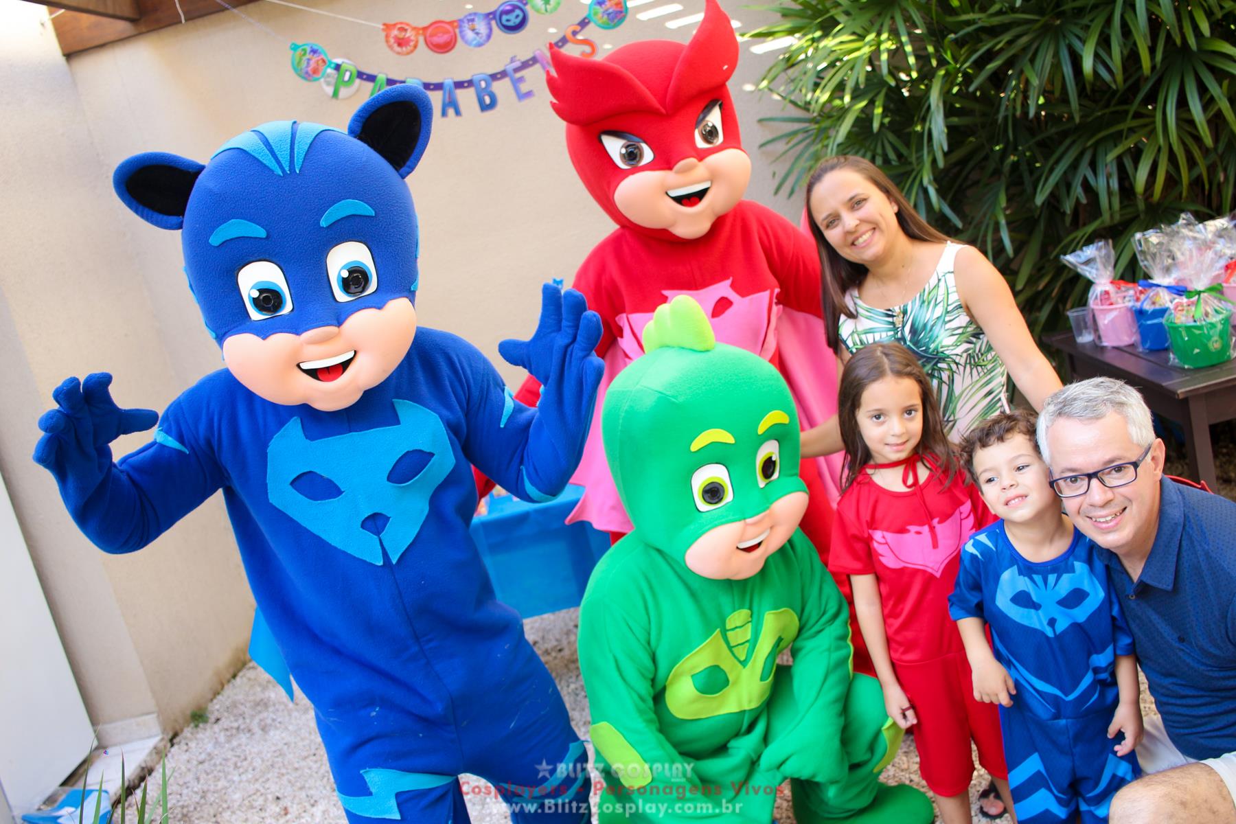 personagens vivos Pjmask para festas