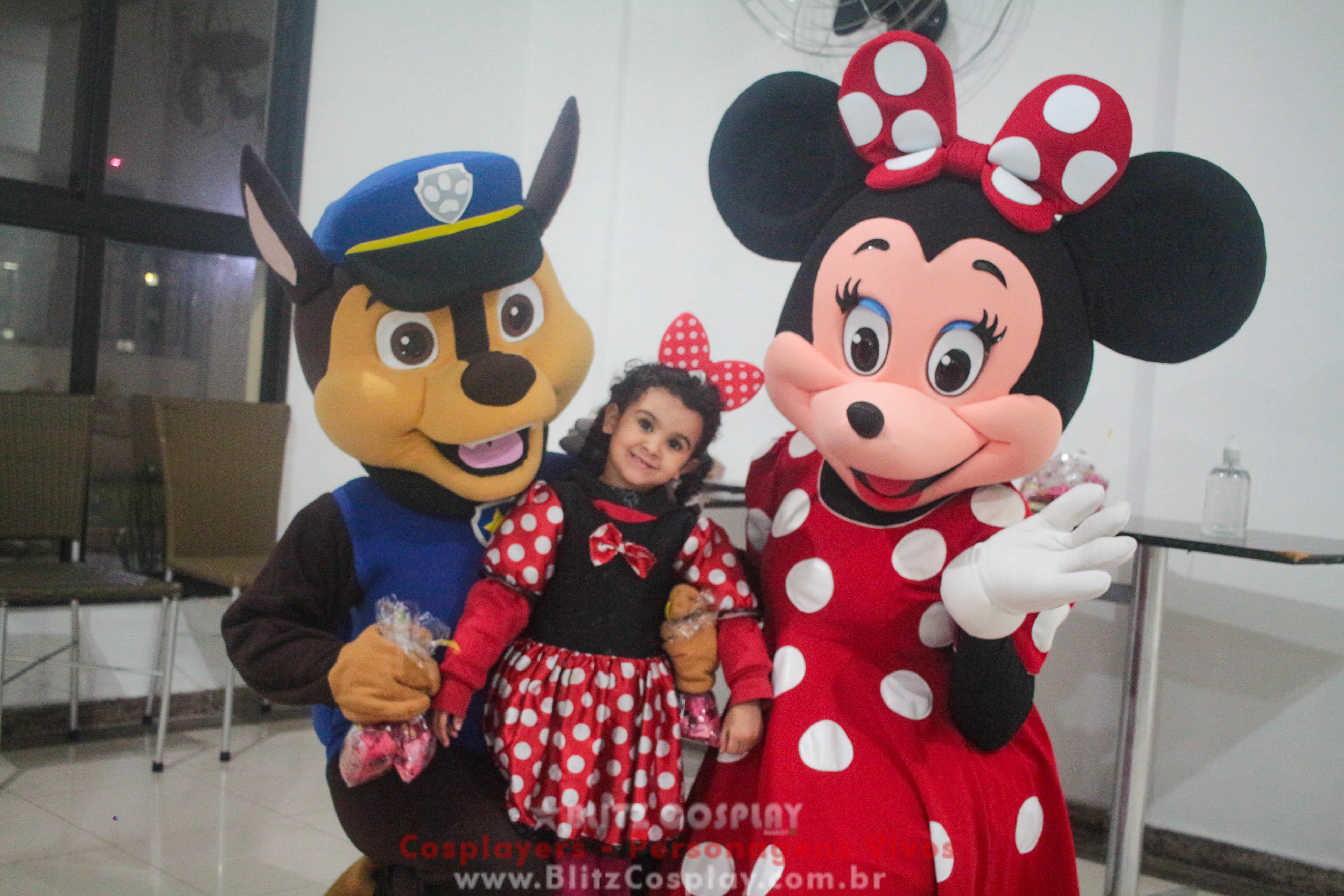 Minnie e Chase Personagens Vivos Para Festas e Eventos. 