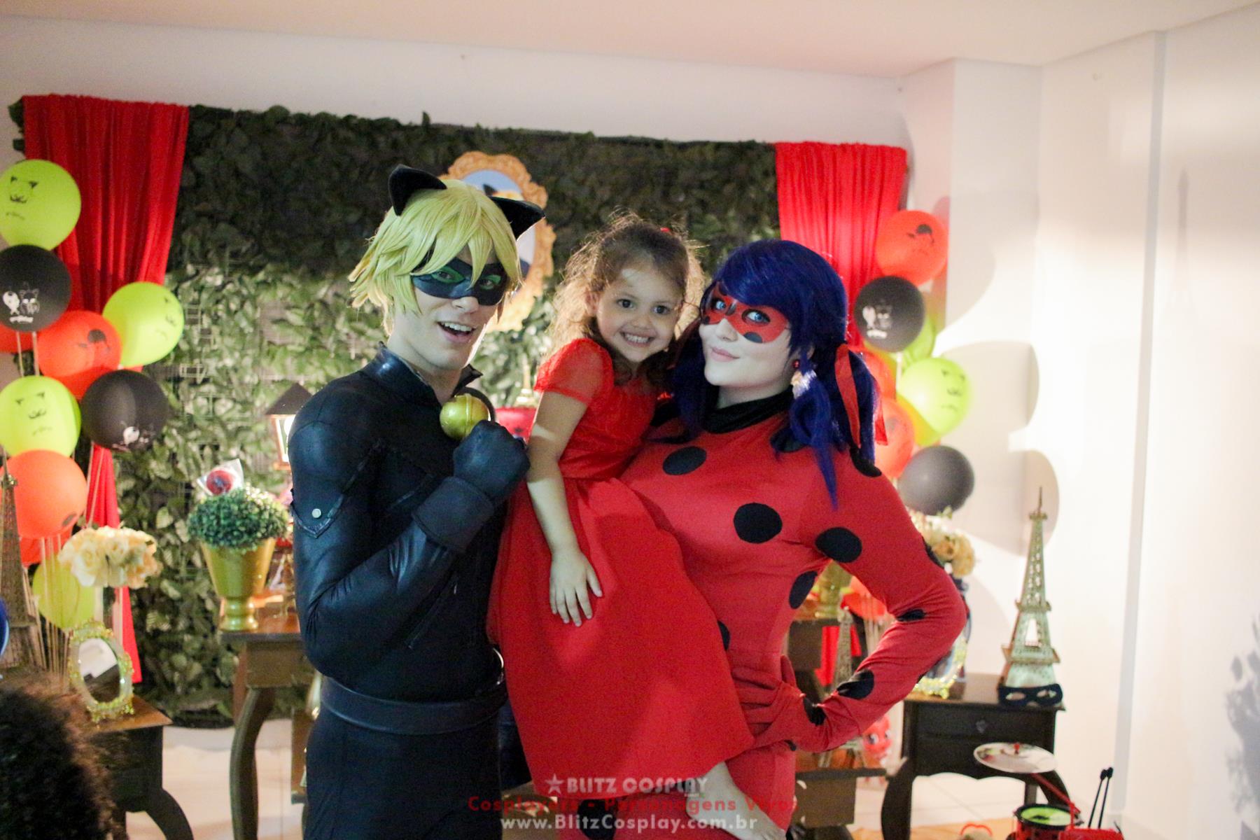 Lady Bug personagens vivos para festas