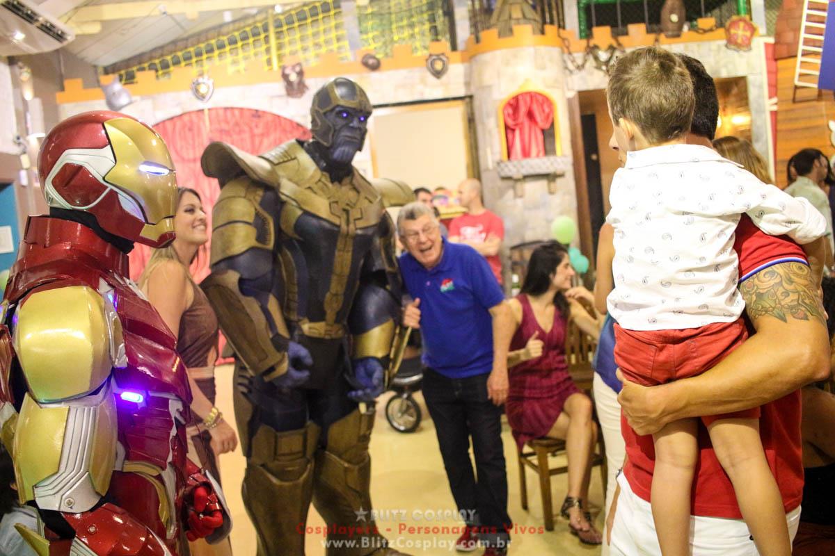 Homem de Ferro e Thanos Personagens Vivos Para Festas.