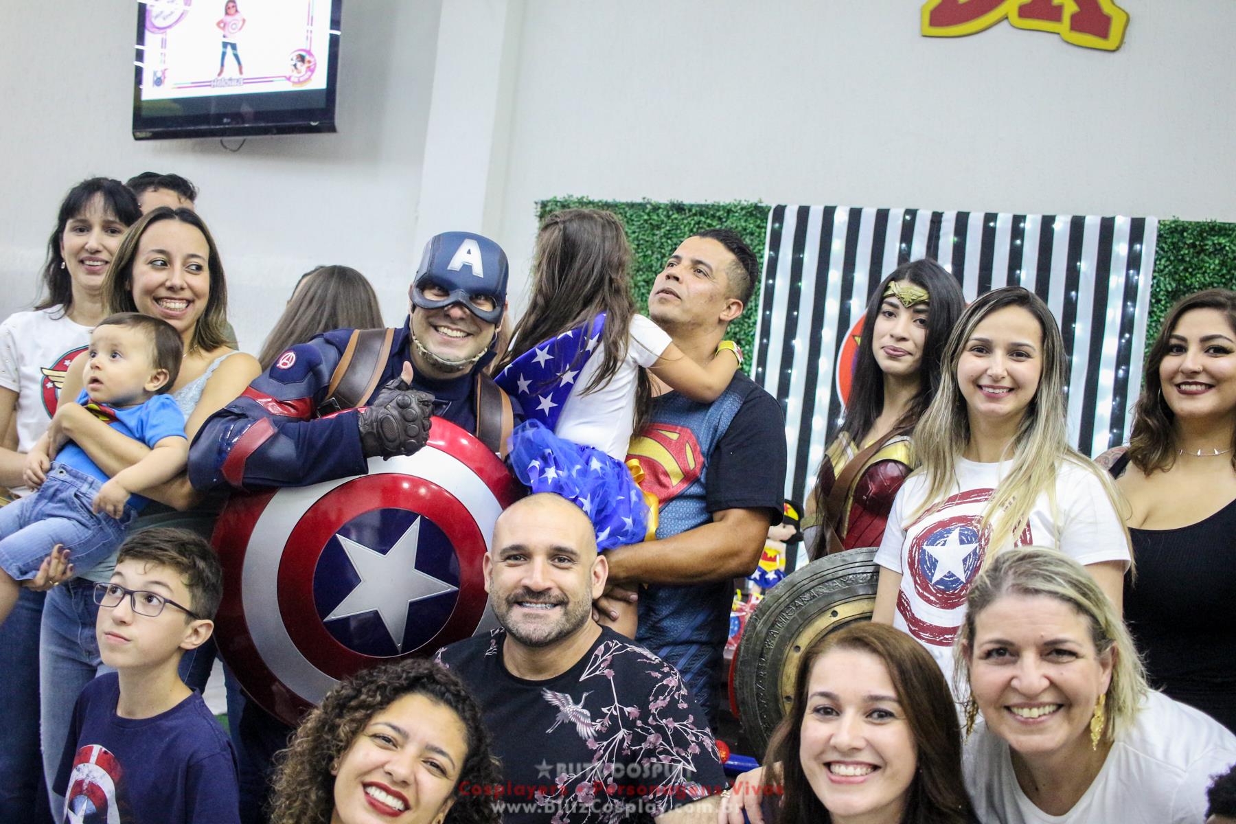 Capitão America Personagem vivo festas