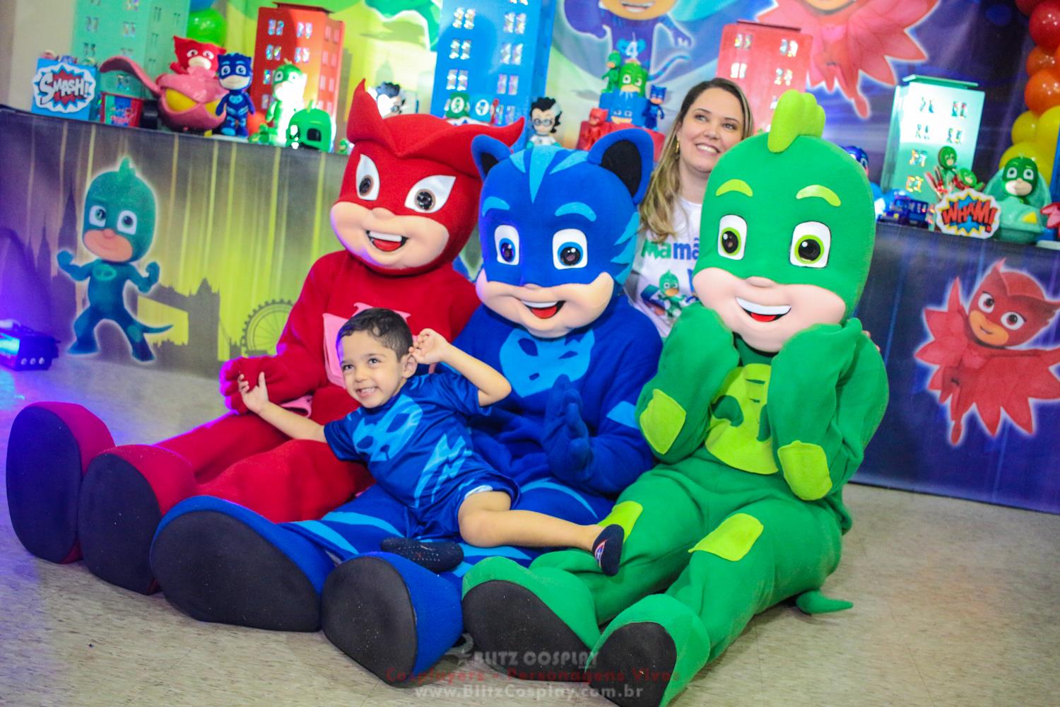 PJmask Personagem Vivo Para Festas