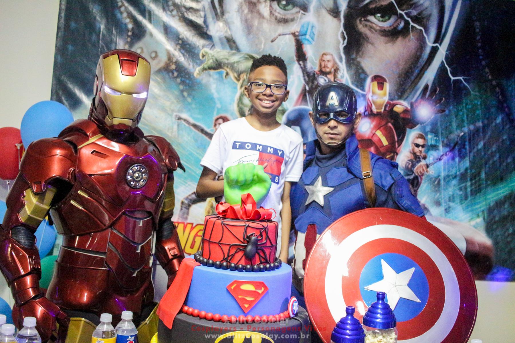 Capitão America Personagem vivo festas