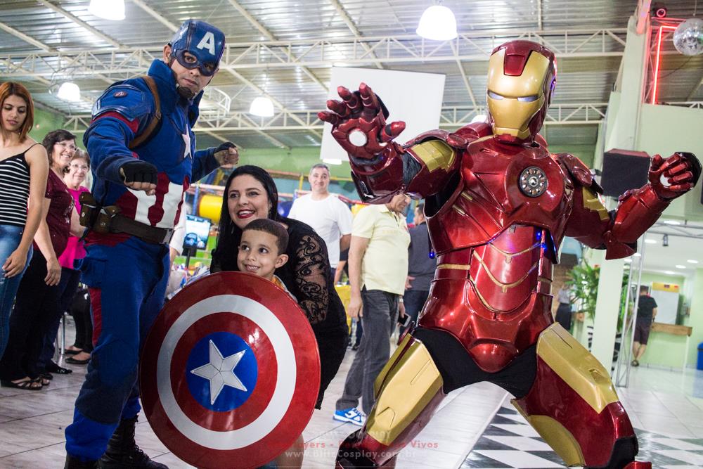 Personagem vivo Capitão America