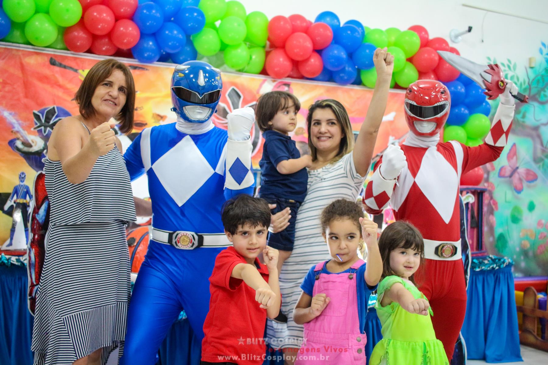 Power Rangers personagens vivos festas