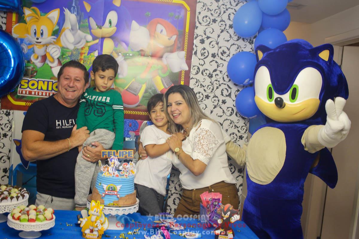 Sonic Personagem Vivo Para Festas e Eventos.