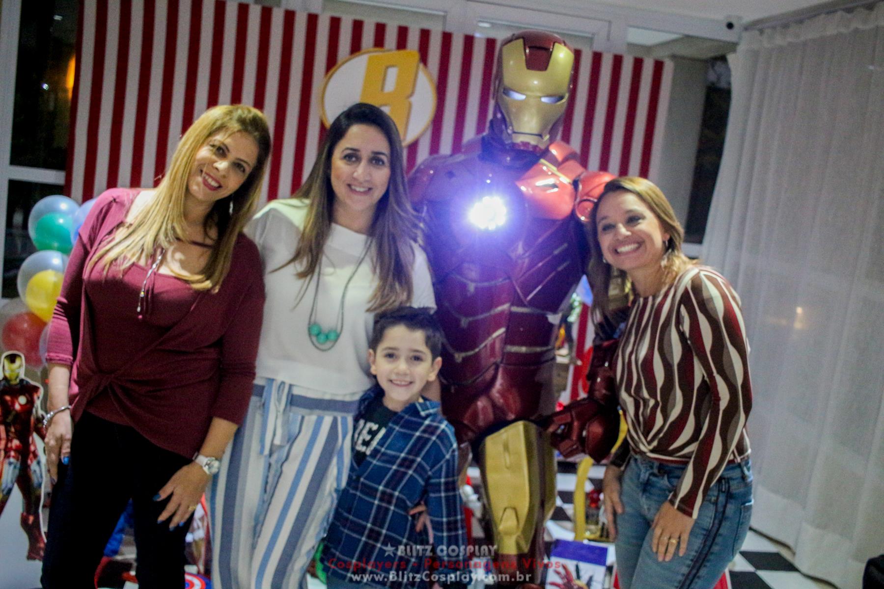 Personagem vivo Homem de Ferro para festas