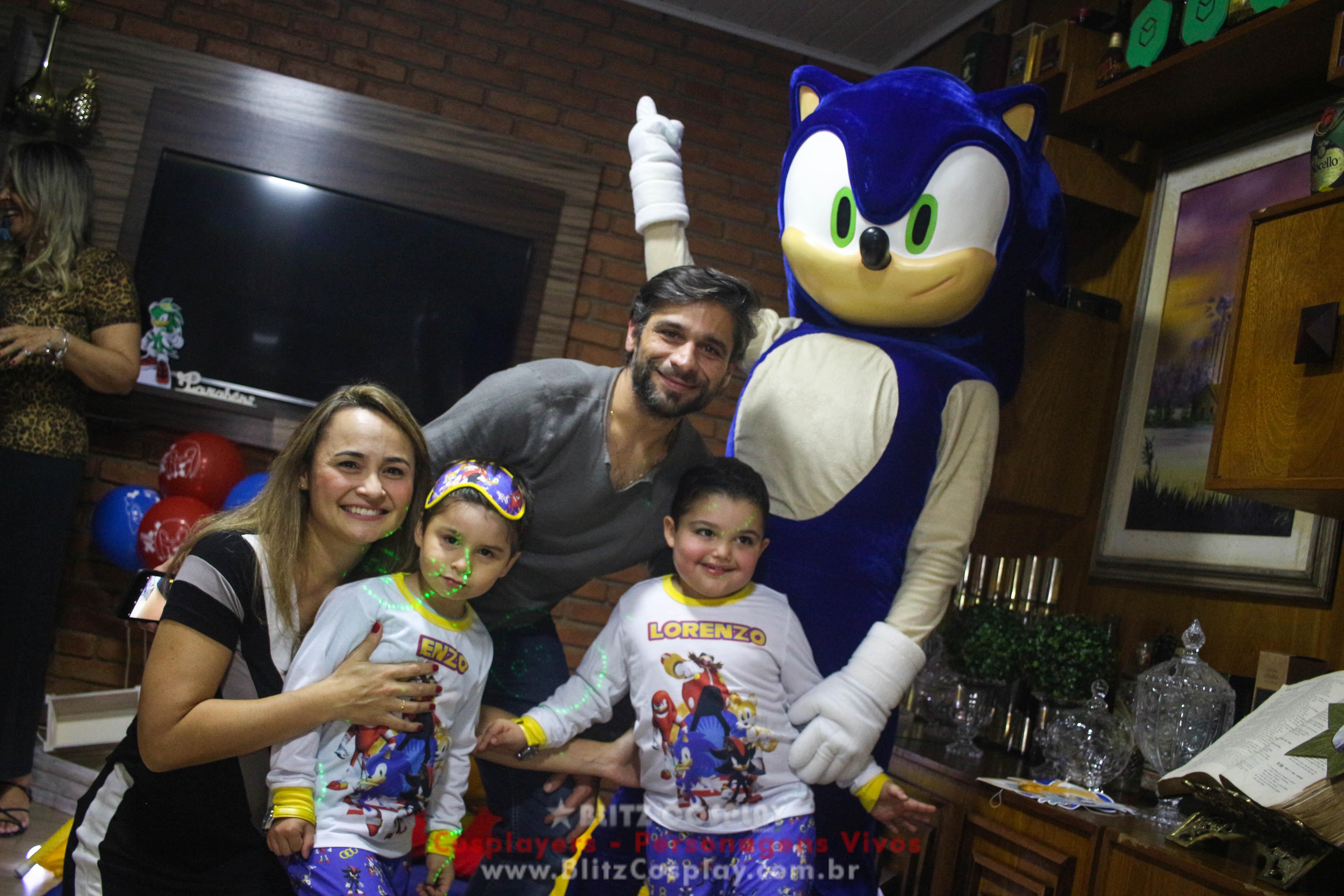 Sonic Personagem Vivo Para Festas e Eventos.
